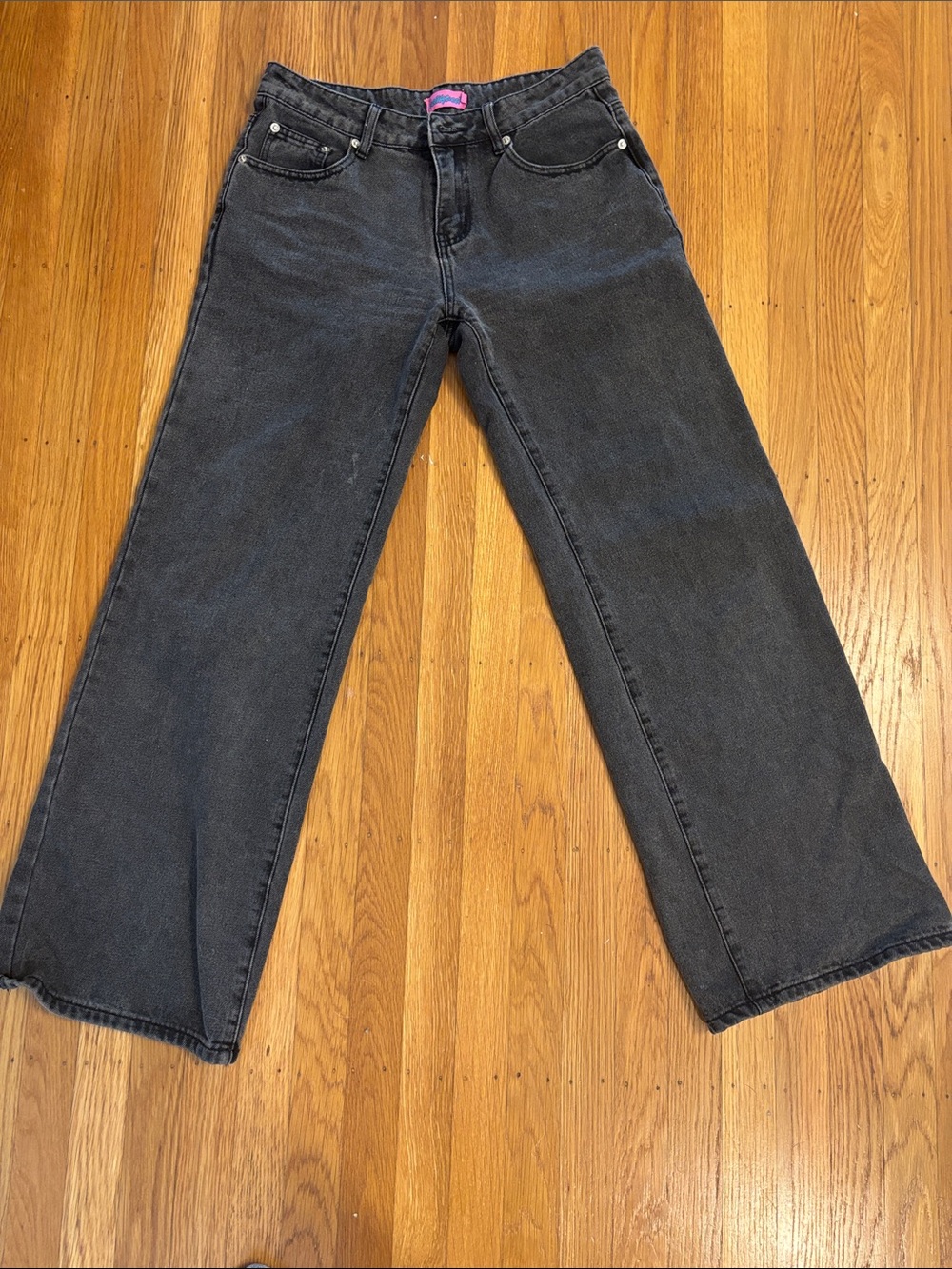 Edikted Black Wide-Leg Flare Jeans